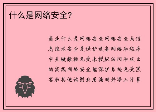 什么是网络安全？ 